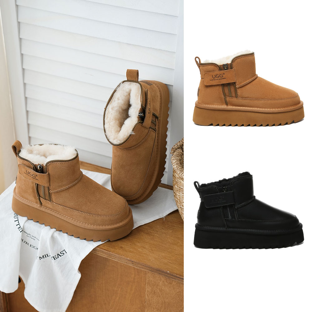 [무료배송] 호주정품 에버어그 아리야 지퍼 스트랩 부츠 (굽 4cm) AS UGG AS3076