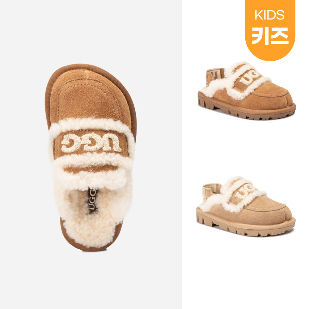 [무료배송] 호주정품 오즈웨어 키즈 바이올렛 시어링 탈부착 밴딩 슬리퍼 OZWEAR UGG OB938KD