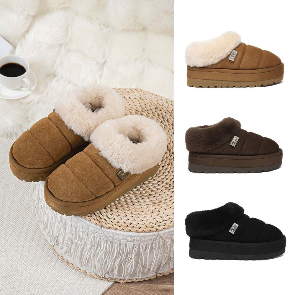 [무료배송] EVER AU 울리카 플랫폼 어그 슬리퍼 (굽 5cm) UEA2002